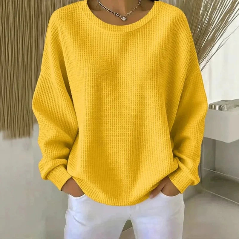 Sweter Beata w wafelkowy splot