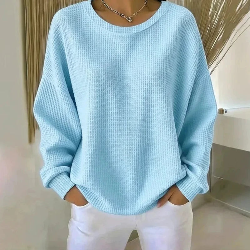 Sweter Beata w wafelkowy splot