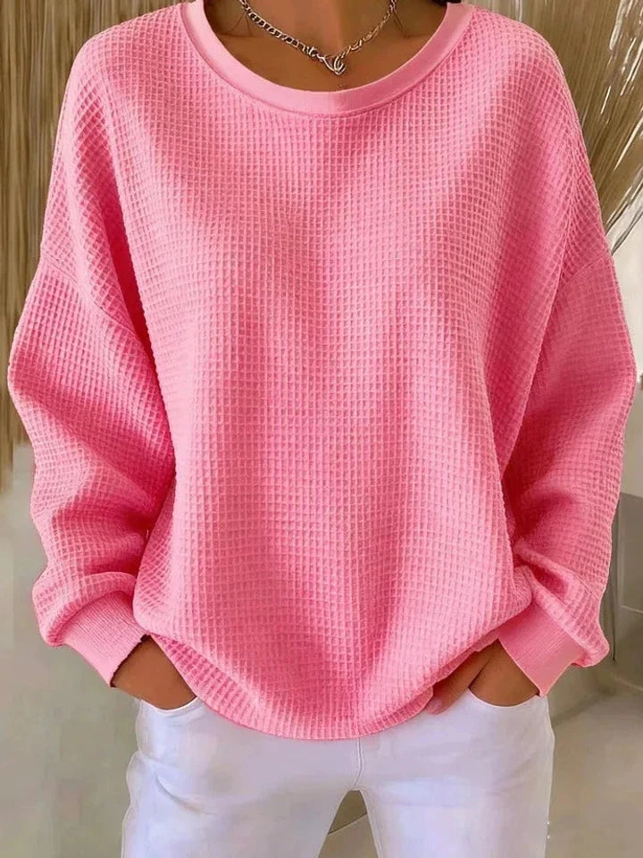Sweter Beata w wafelkowy splot