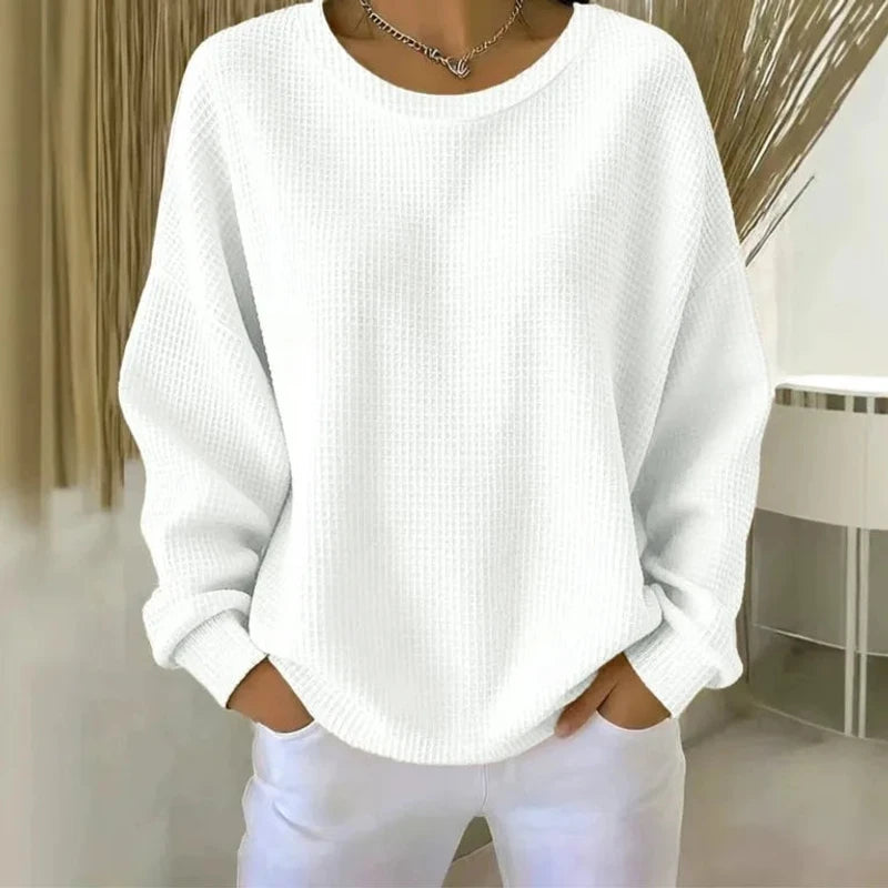 Sweter Beata w wafelkowy splot