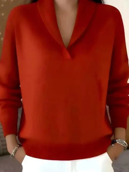 Sweter Dorota z szalowym kołnierzem