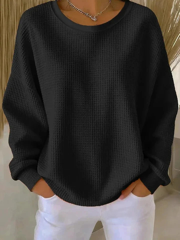 Sweter Beata w wafelkowy splot