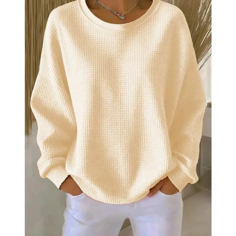 Sweter Beata w wafelkowy splot