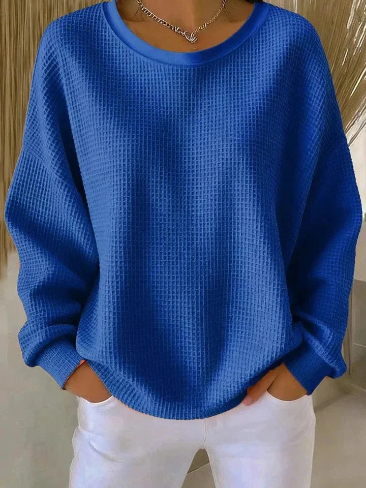 Sweter Beata w wafelkowy splot