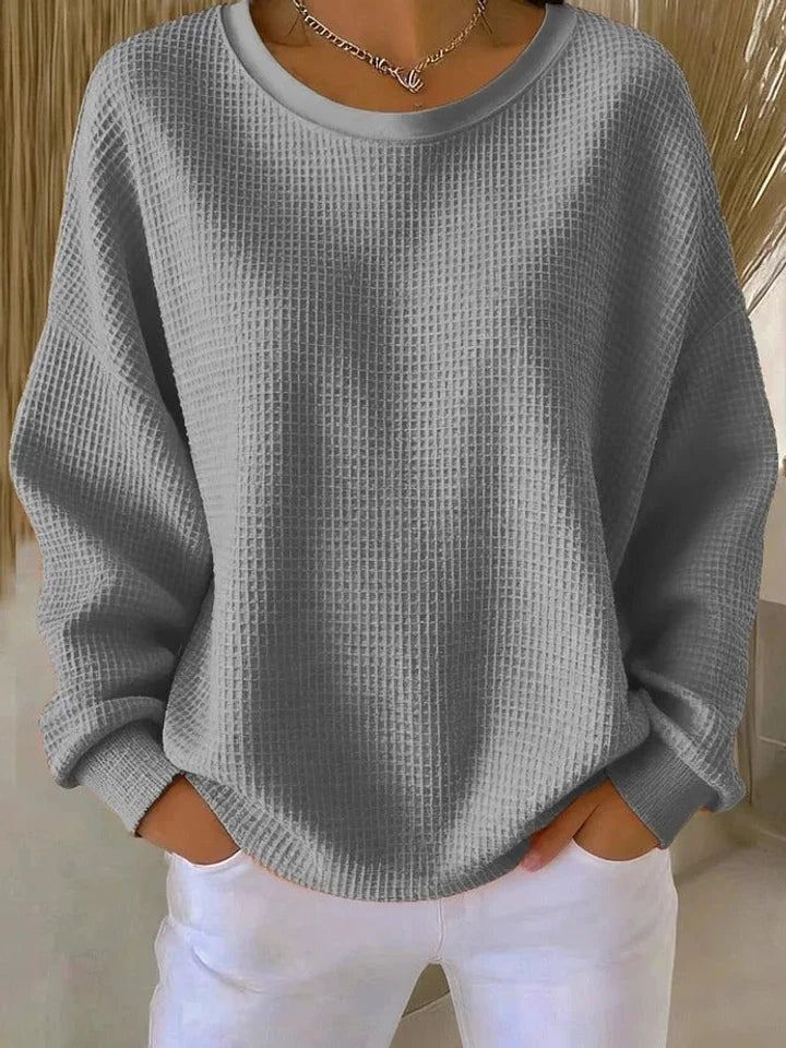 Sweter Beata w wafelkowy splot
