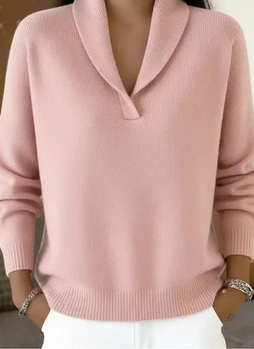 Sweter Dorota z szalowym kołnierzem