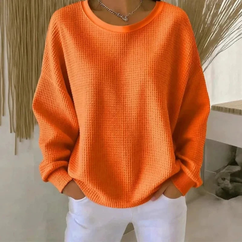 Sweter Beata w wafelkowy splot