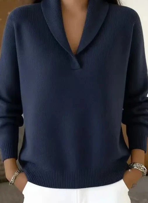 Sweter Dorota z szalowym kołnierzem