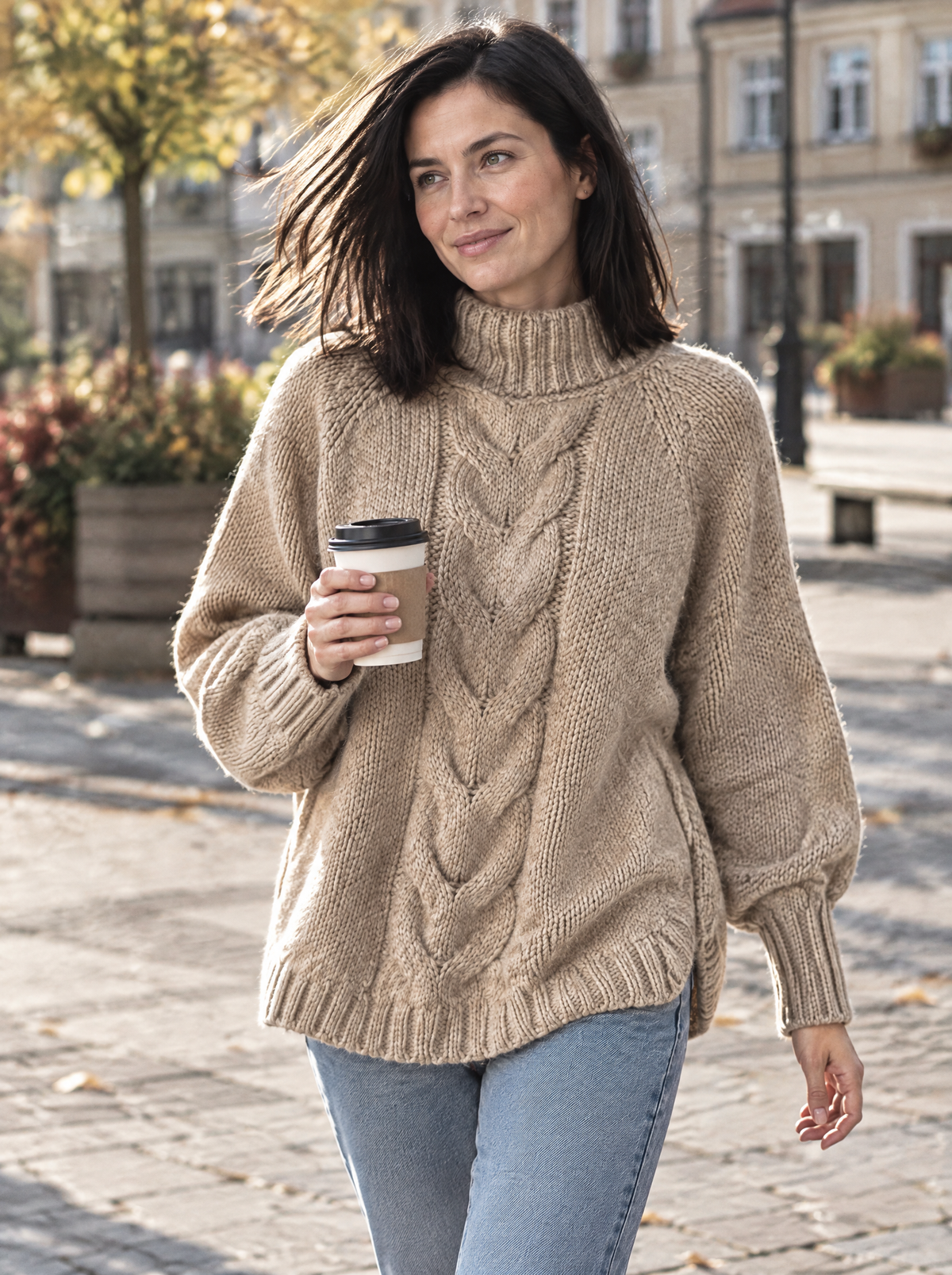 Sweter Kinga oversize – jesienna stylizacja w mieście