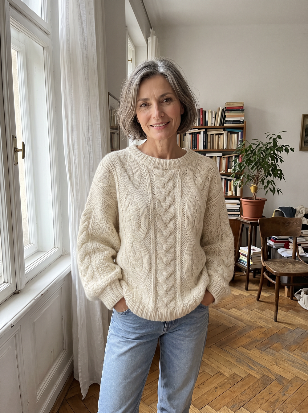 Sweter Iga w warkocze